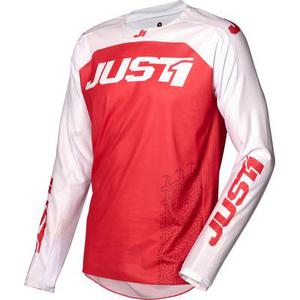 Just1 J-Force Terra Maillot Motocross, blanc-rouge, taille S