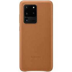 Samsung - Coque Rigide Cuir - Couleur : Marron - Modèle : Galaxy S20 Ultra