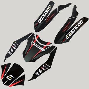 Kit déco Peugeot Kisbee (2010 - 2017) Gencod Evo rouge