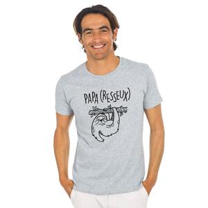 T-shirt Homme - Papa (resseux) - Gris Chiné - Taille L
