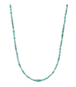 And... Paris - Femme - Collier Perles Cubes et Turquoise Ovale - Multicolore