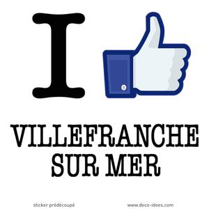 Sticker I LIKE VILLEFRANCHE SUR MER