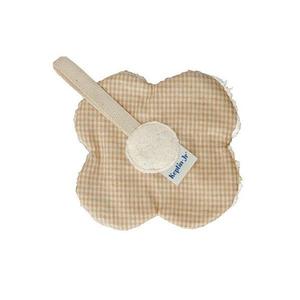 Attache Sucette Keptin -jr Fleur Naturel Maron - Doudou coton bio