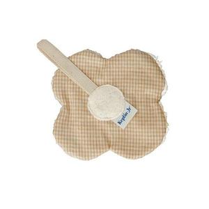 Attache Sucette Keptin -jr Fleur Naturel Maron - Doudou coton bio