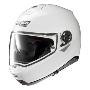 Casque modulable Nolan N100-5 Classic N-Com Mأ tal blanc- 2XS