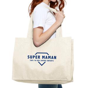 Grand Cabas Super Maman Car J'ai Des Supers Enfants 2 Waf - Naturel - Taille TU