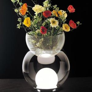 GIOVA GRAND-Lampe à poser/Vase Verre H59cm Rose