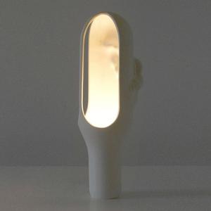 THE CAVE-Lampe à poser Céramique H50cm Blanc