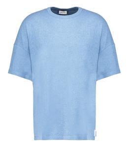 American Vintage - Homme - M/L - Tee-shirt homme Col Rond Ypawood Tonnerre Chiné - Bleu