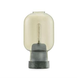 AMP-Lampe de table Verre/Marbre H26,5cm Noir