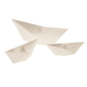Vide-poches bateau en porcelaine (par 3) Origami Seletti