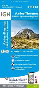 Carte TOP 25 n° 2148 ET - Ax-les-Thermes