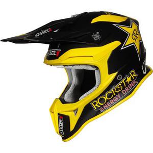 Just1 J18 Rockstar MIPS Casque Motocross, noir-jaune, taille M