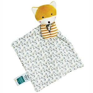 Doudou plat Bébé Le renard Fleuri 20cm coton bio Doudou et C