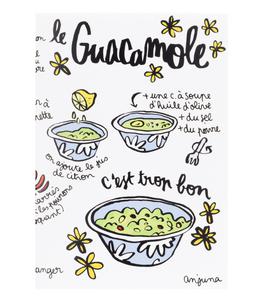 Image Republic - Carte Recette Guacamole Anjuna Boutan - Blanc