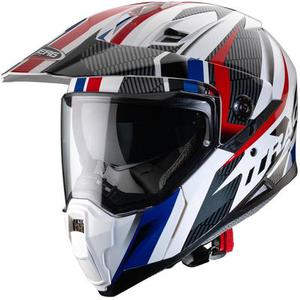 Caberg Xtrace Savana Casque Motocross, blanc-rouge-bleu, taille L