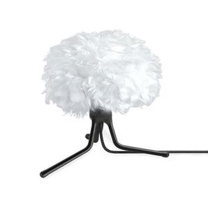EOS MICRO-Lampe à poser Plume Trépied Modulable Noir Ø22cm Blanc