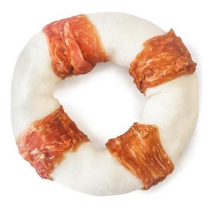 Rocco Donut 2x130g peau de bœuf enrobée de viande de canard - Friandises pour chien