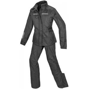 Spidi Touring Rain Kit Combinaison de pluie moto pour dames deux pièces, noir, taille 2XS pour Femmes
