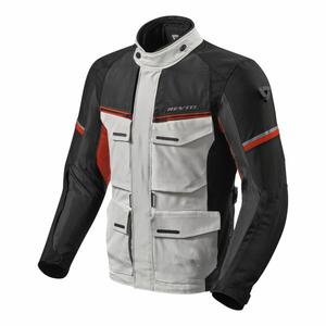 Veste textile Rev'it Outback 3 argent/rouge- S