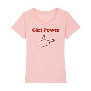 T-shirt Femme - Girl Power Enkr - Rose Chiné - Taille M