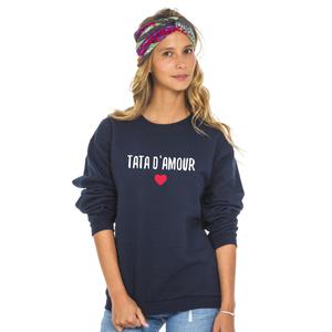 Sweat Femme - Tata D'amour - Navy - Taille XL