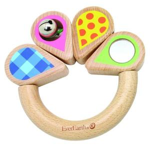 Hochet d'activités EverEarth Gouttes multicolores - Jouets en bois