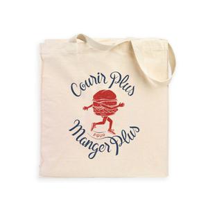 Totebag Courir Plus Pour Manger Plus - Naturel - Taille TU