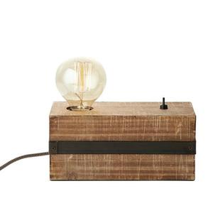 WOODHILL-Lampe à poser Métal et bois avec interrupteur L22cm Bois