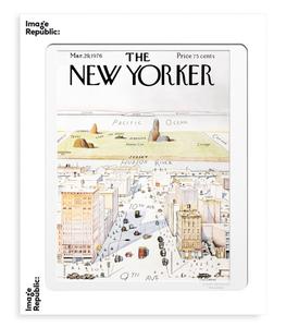 Image Republic - Affiche The New Yorker 07 Steinberg 40 x 50 cm - Blanc