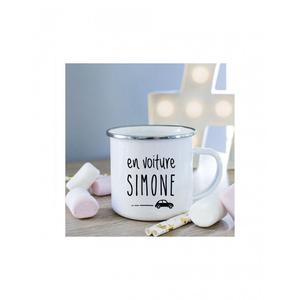Mug Metal En Voiture Simone - Blanc - Taille TU