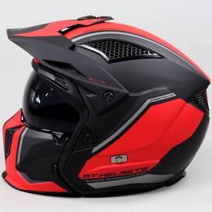 Casque modulable MT Helmets Streetfighter Twin noir, rouge mat
