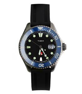Timex - Homme - Montre Automatique Tiburon en Titane Cadran Noir et Bracelet Noir - Noir