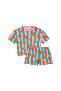Pyjama Coton BIO - Coeurs Rayures
