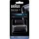 Tête de rasoir BRAUN 10B, Combi Pack, grille et couteau Black pour rasoir Séries 1/Free Control/cruzer face