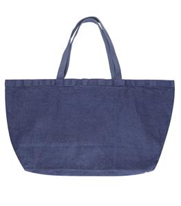 Charvet Editions - Tote Bag Doudou en lin Indigo - Bleu