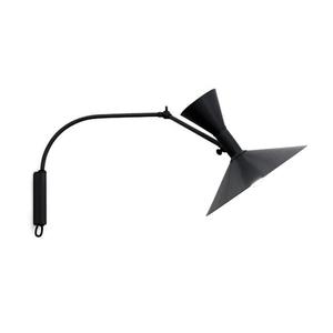 LAMPE DE MARSEILLE MINI-Applique murale 2 lumières Aluminium avec prise L85cm Noir