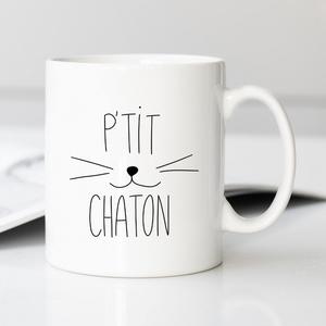 Mug P'tit Chaton - Blanc - Taille TU
