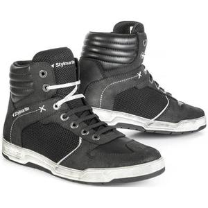 Stylmartin Atom Chaussures de moto, noir-blanc, taille 38