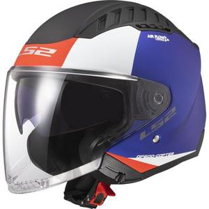 LS2 OF600 Copter Urbane Casque Jet, rouge-bleu, taille XS