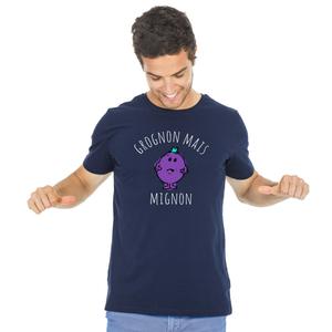 T-shirt Homme - Grognon Mais Mignon - Navy - Taille XL