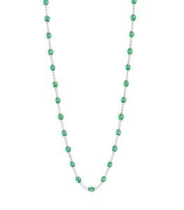 Gigi Clozeau - Femme - Collier or blanc et perles de résine 42 cm - Vert