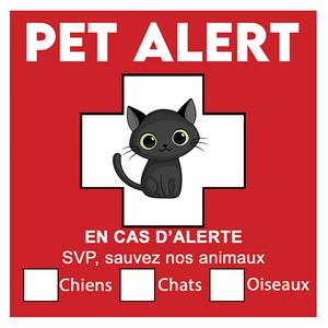 Sticker PET ALERT, chat