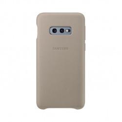 Samsung - Coque Rigide Cuir - Couleur : Gris - Modèle : Galaxy S10e