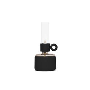 FLAMTASTIQUE-Lampe à poser à Huile Plastique/Verre H22.5cm Noir