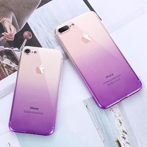 Coque iPhone transparente dégradé de couleurs au choix - Violet / iPhone XR