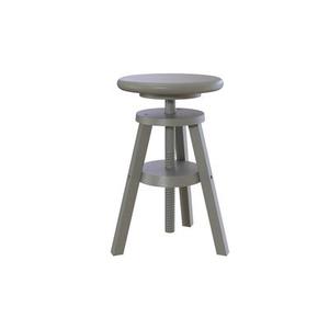 Tabouret réglable à vis en bois Gris