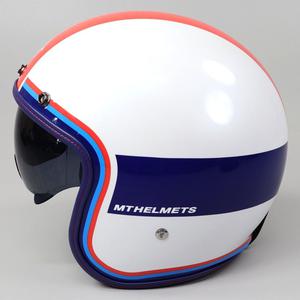 Casque jet MT Helmets Le Mans II blanc et bleu