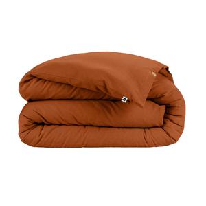 HEDDA - Housse de Couette 240x220cm Flanelle de Coton Coloris Tomette