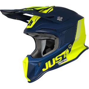 Just1 J18 Pulsar MIPS Casque Motocross, bleu-jaune, taille S